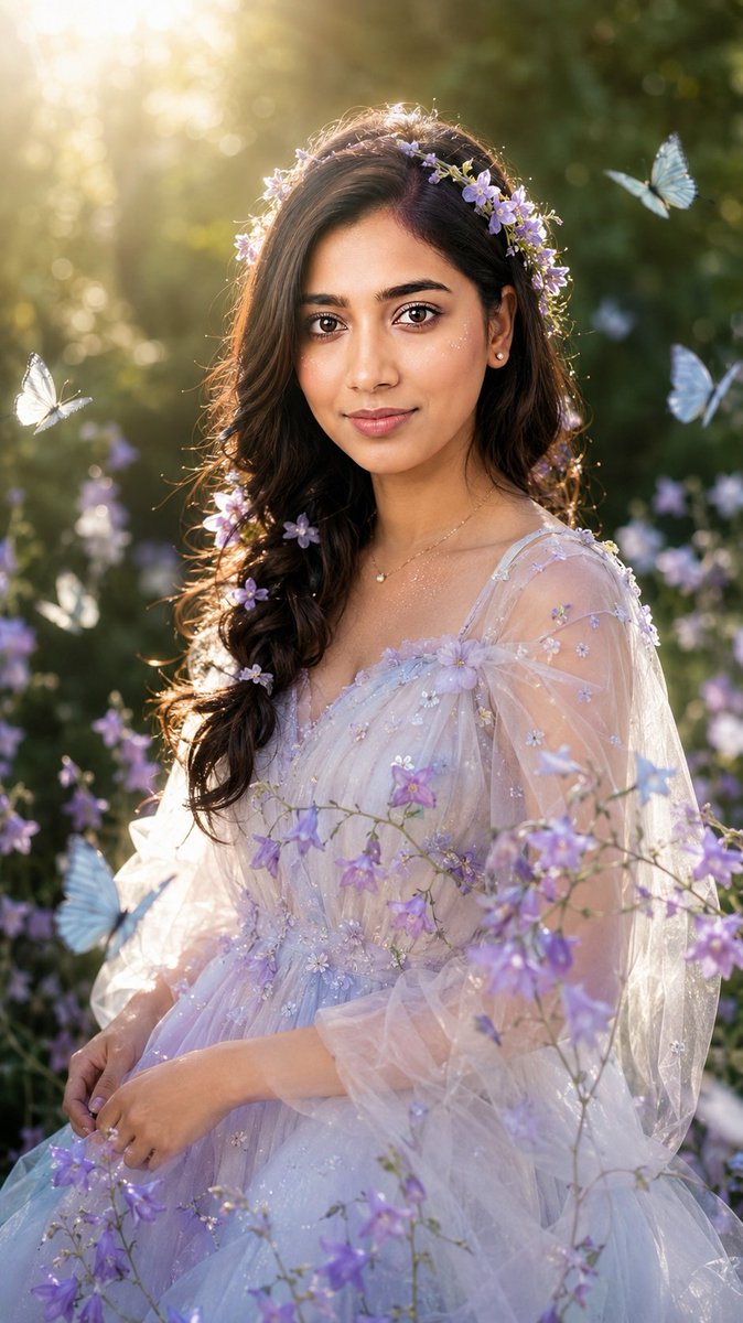 Realistic Garden Fairy Editorial Portrait