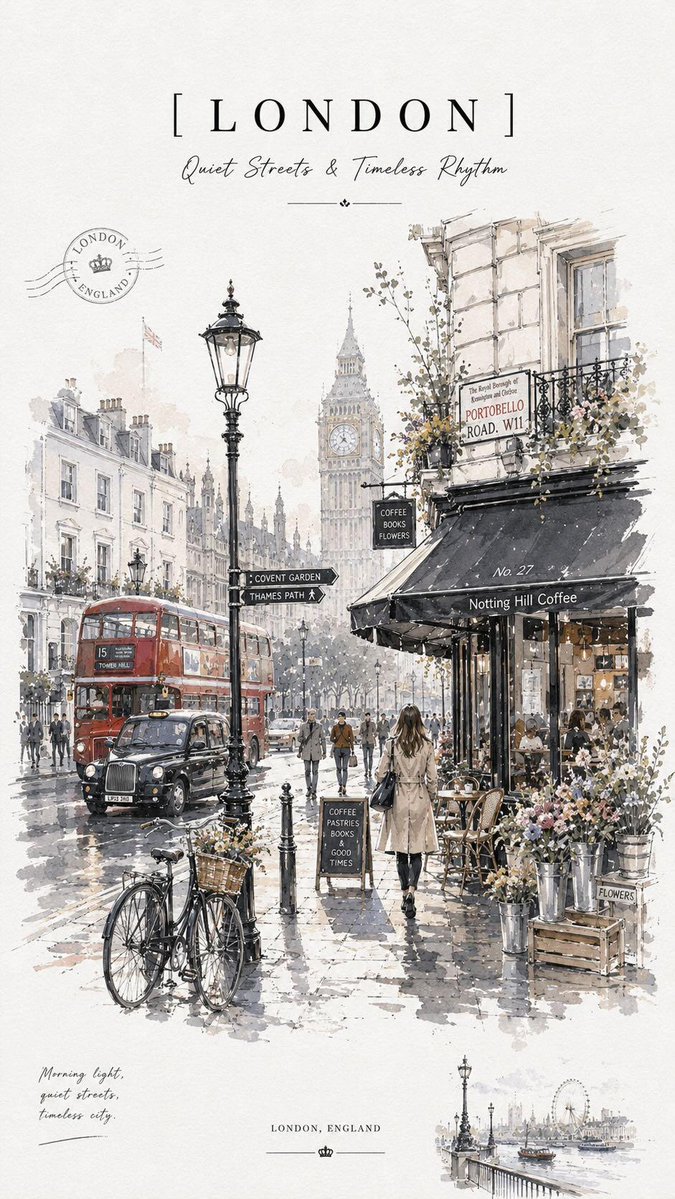 Vintage Watercolor Travel Posters example 3