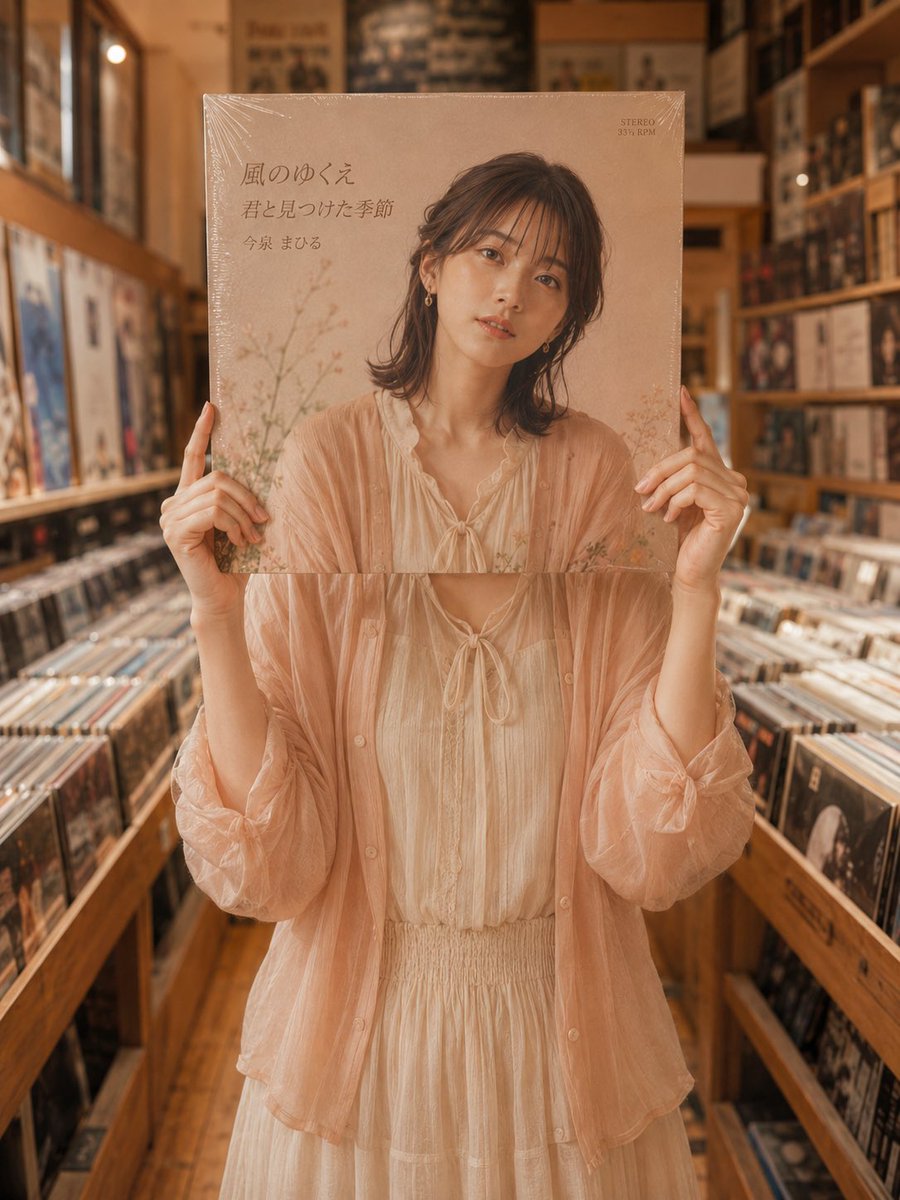 Vinyl Record Store Illusion Portrait