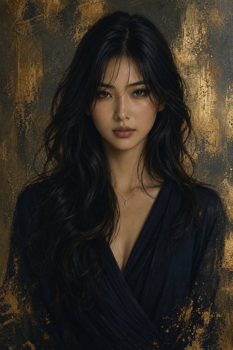 Gold Leaf Artistic Portrait