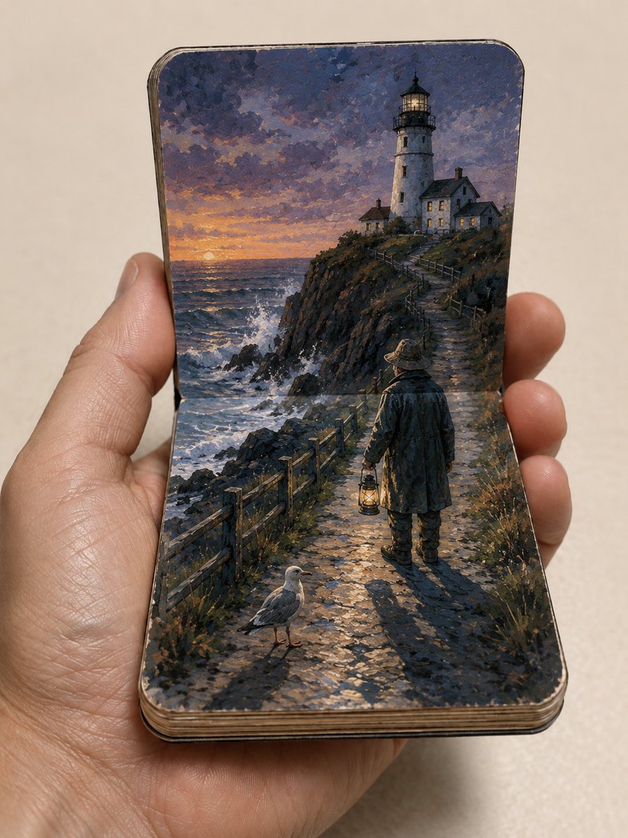 Pocket Sketchbook Lighthouse Scene 案例图