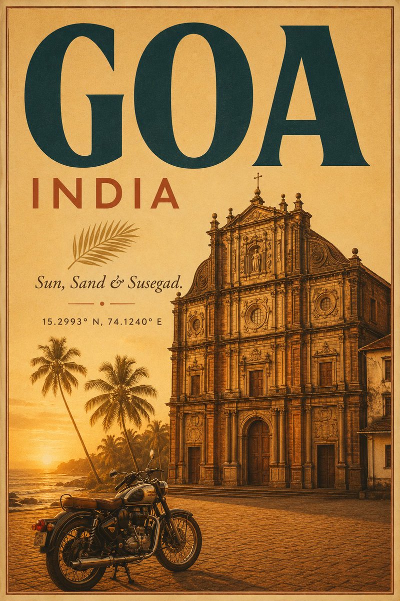 Vintage Goa Travel Poster