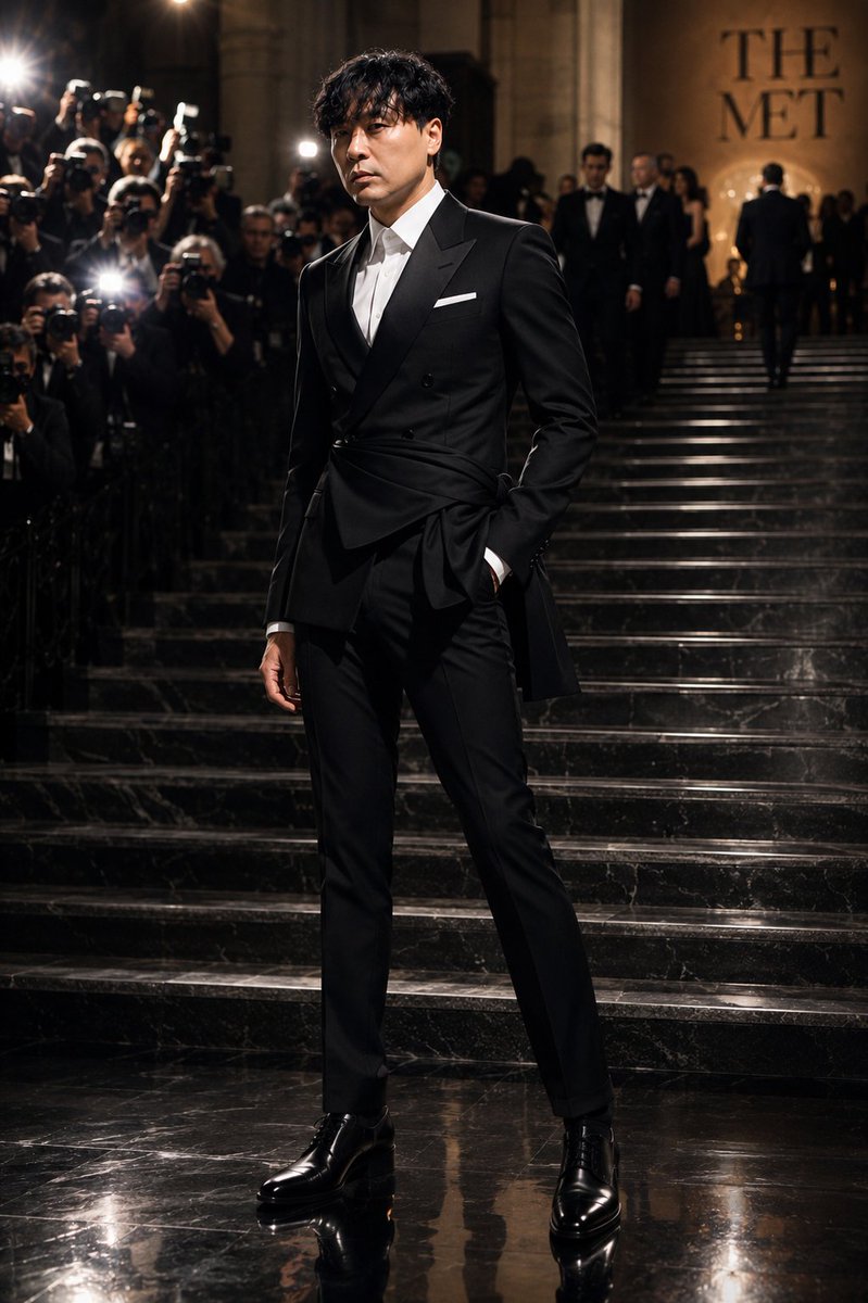 Met Gala Black Couture Tuxedo