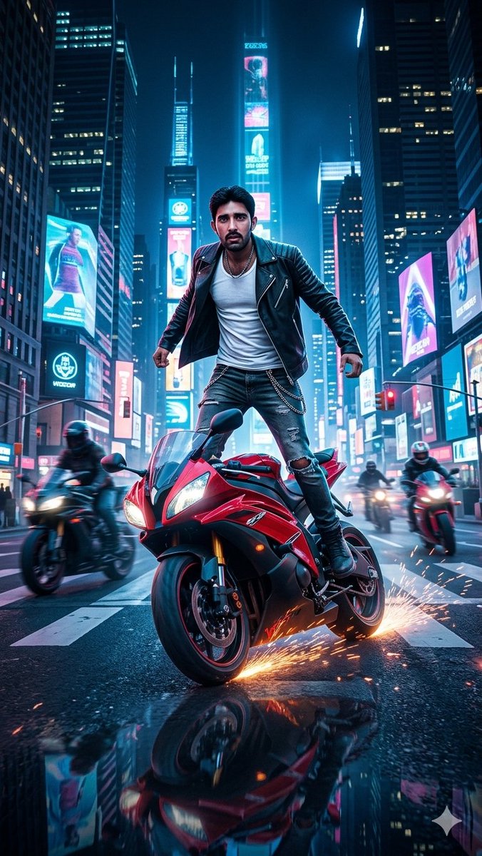 Neon City Superbike Stunt