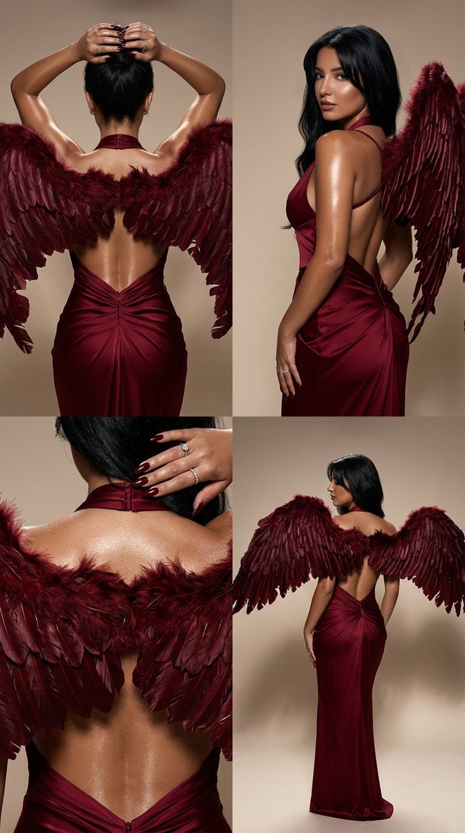 Sample output image for Dark Luxury Fallen Angel Editorial