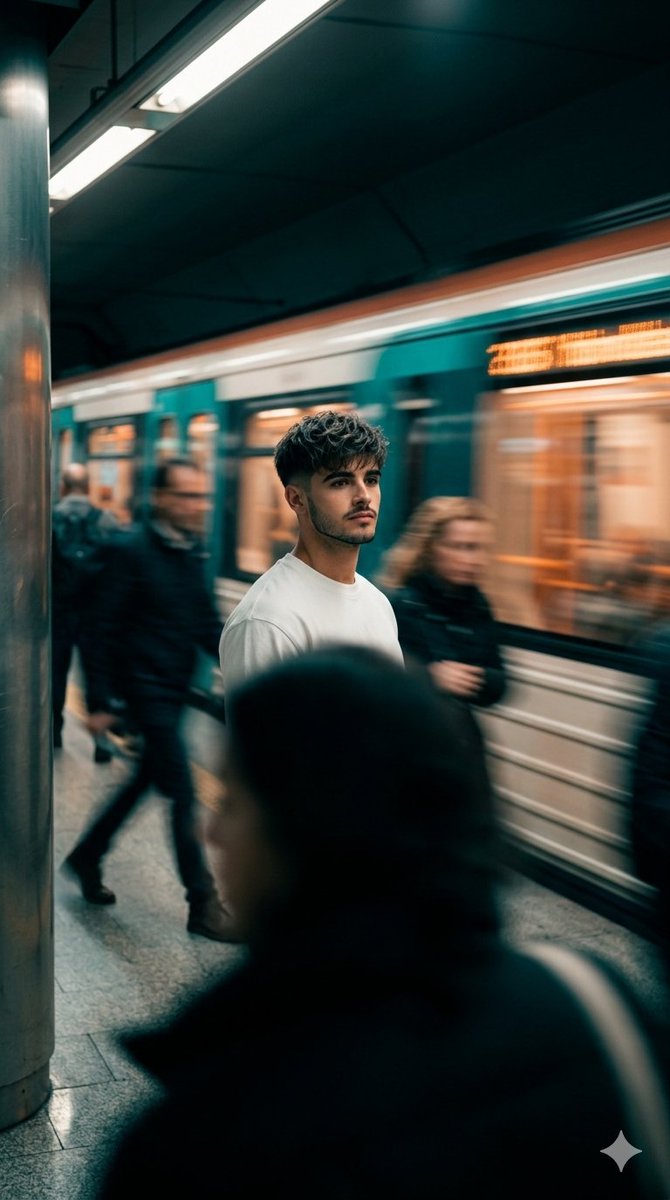 Sample output image for Cinematic Subway Motion Blur Portrait