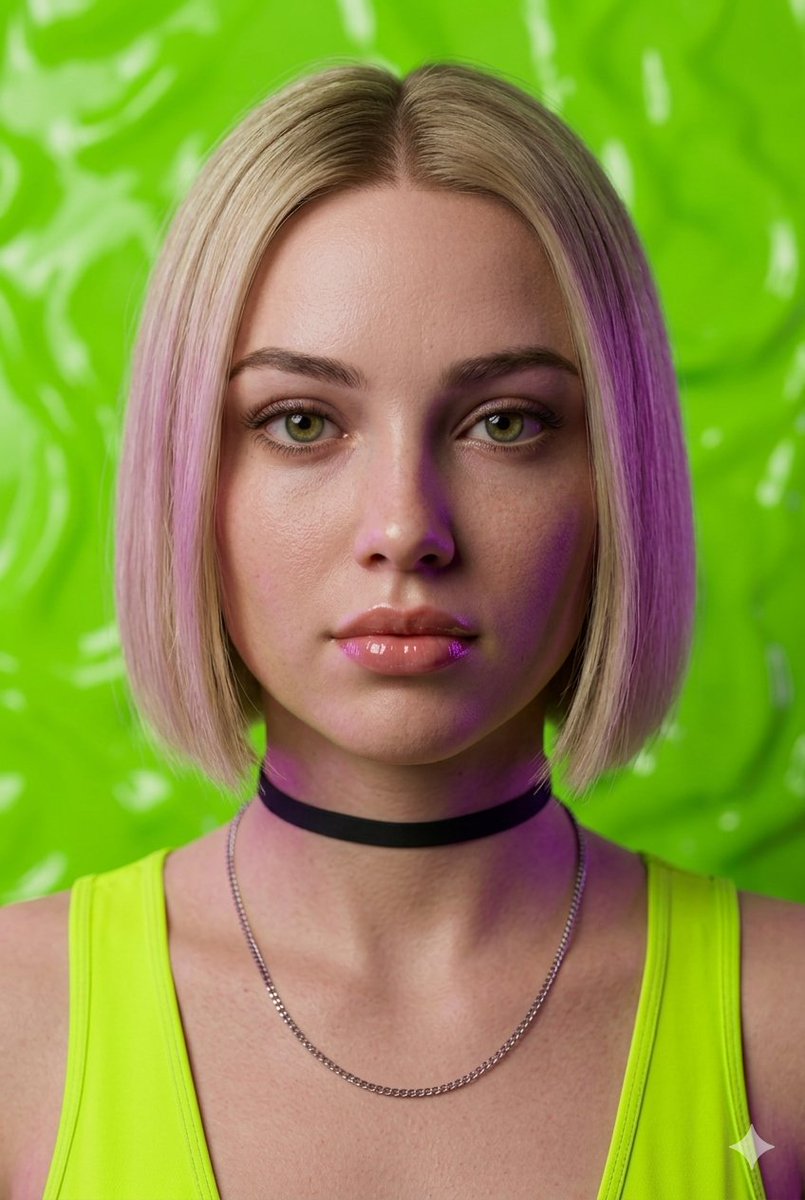 Sample output image for Neon Digital Sketch Portrait