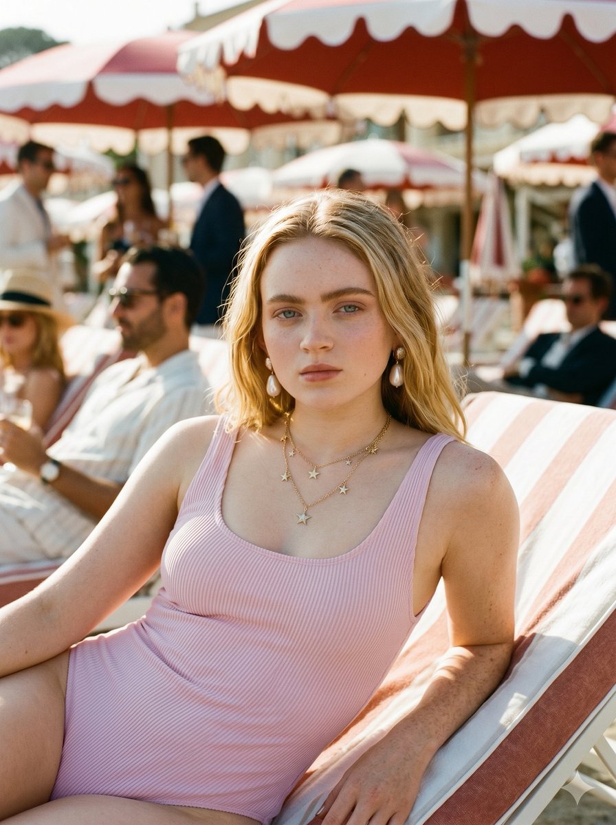 Sample output image for Golden Hour Beach Club Portrait