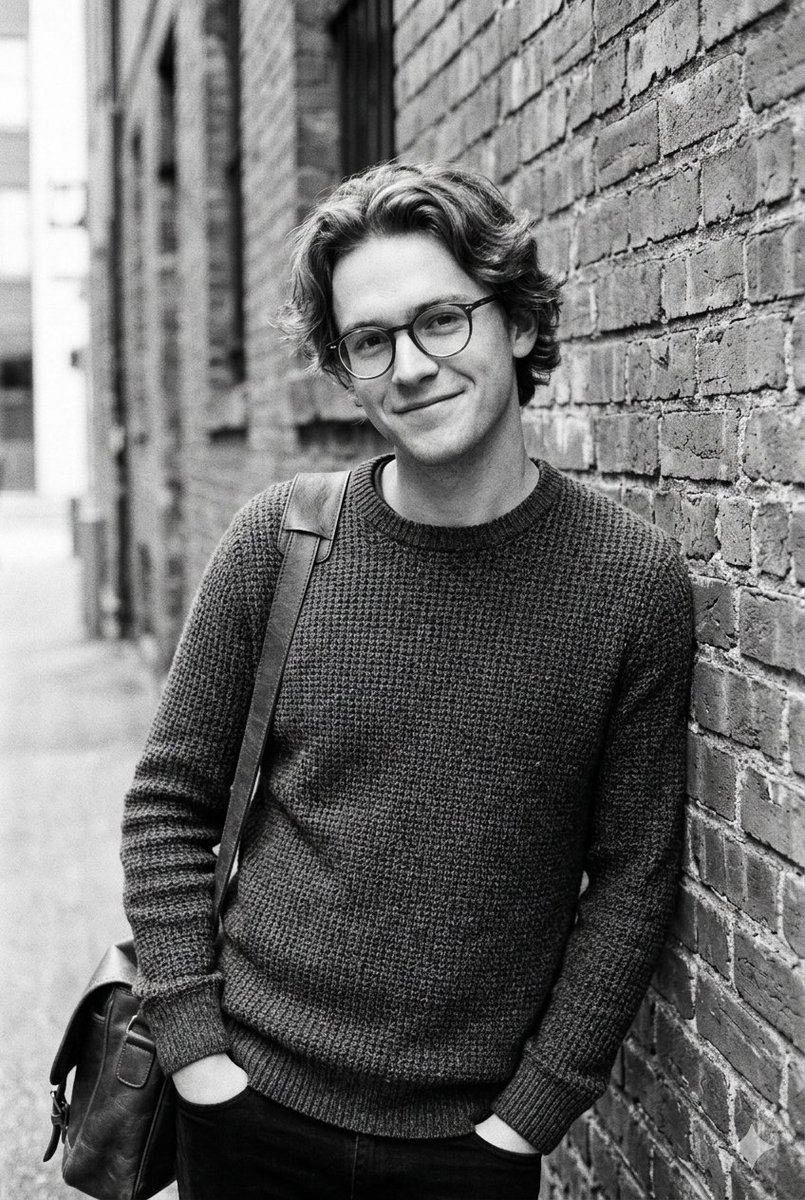 Sample output image for Black and White Urban Male Portrait