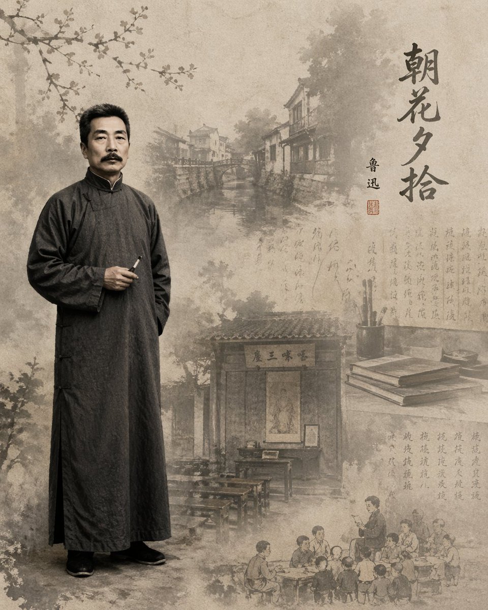 文学插画肖像