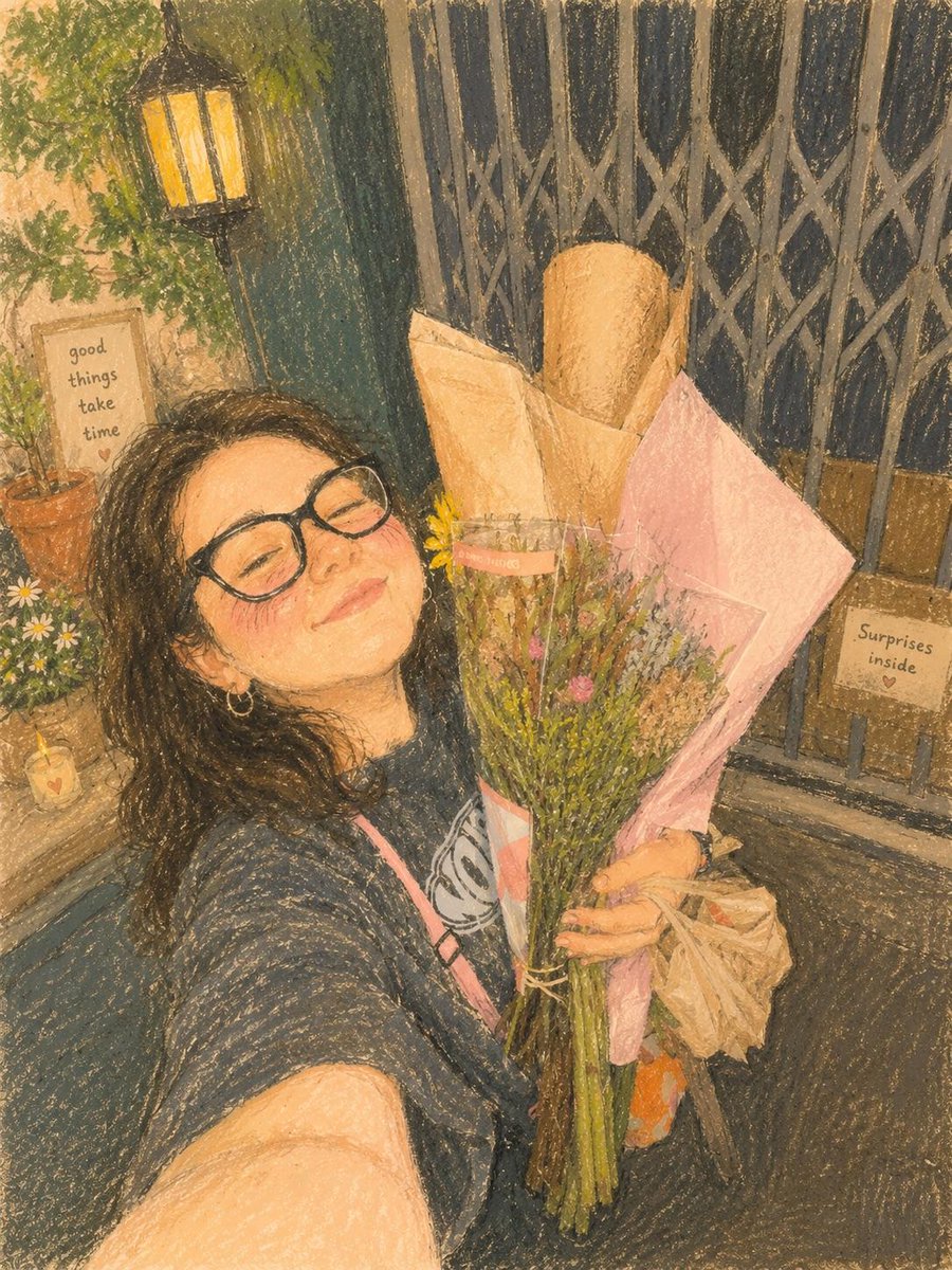 Cozy Oil Pastel Illustration example 3