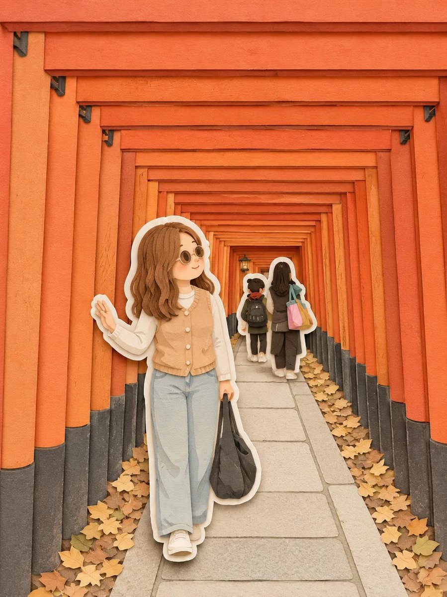 Kawaii Paper-Cut Travel Diorama example 3