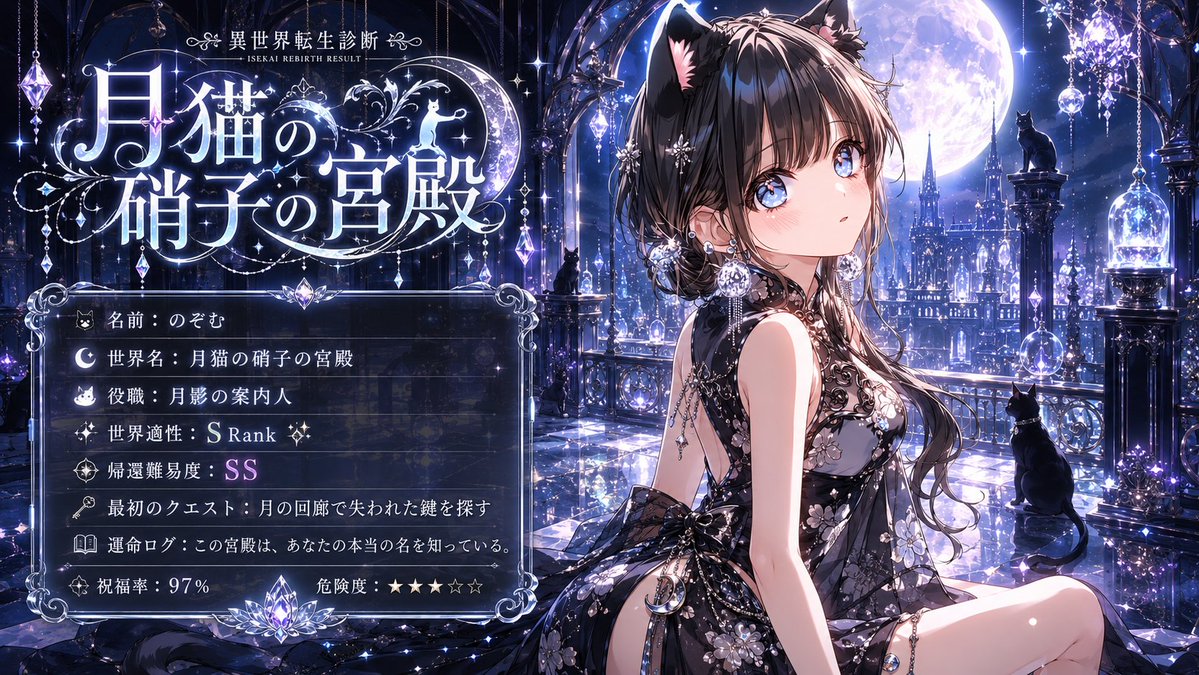 Steampunk Isekai Rebirth Result Card example 2