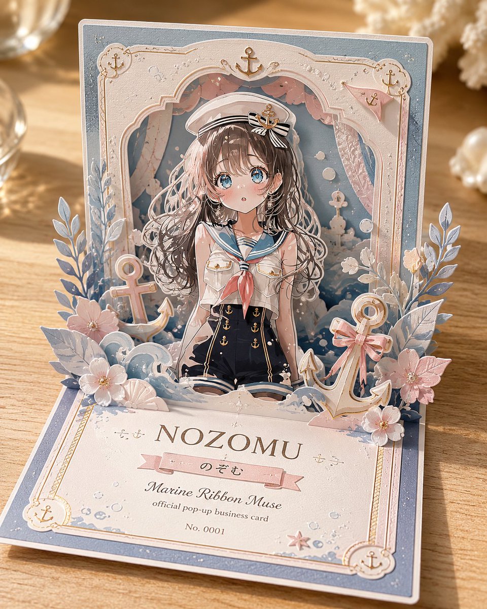 Anime Pop-Up Business Card example 3