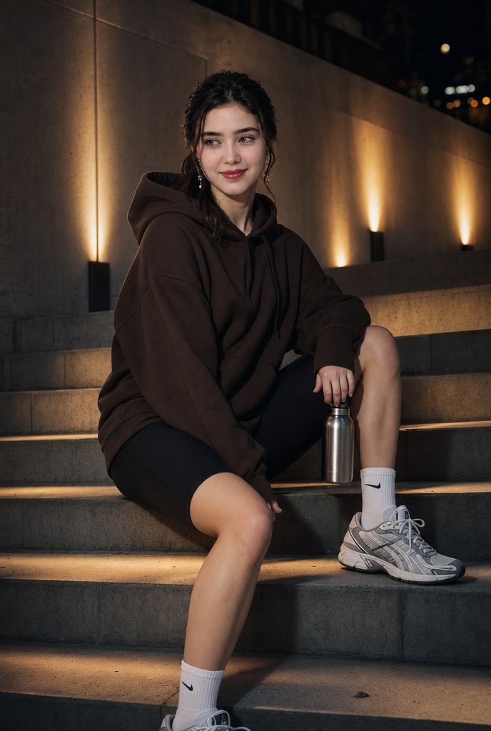 Night Urban Fitness Portrait