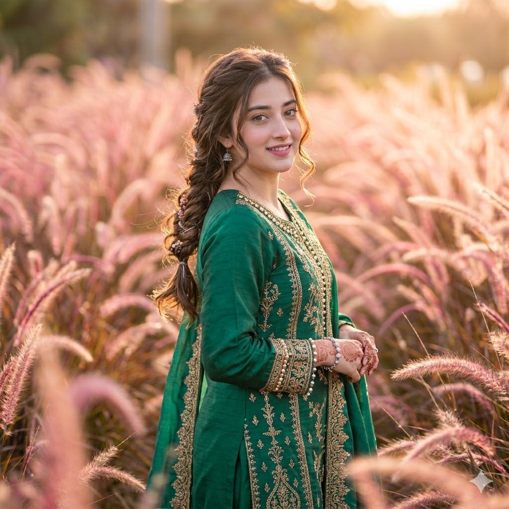 Sample output image for Fountain Grass Field Portrait