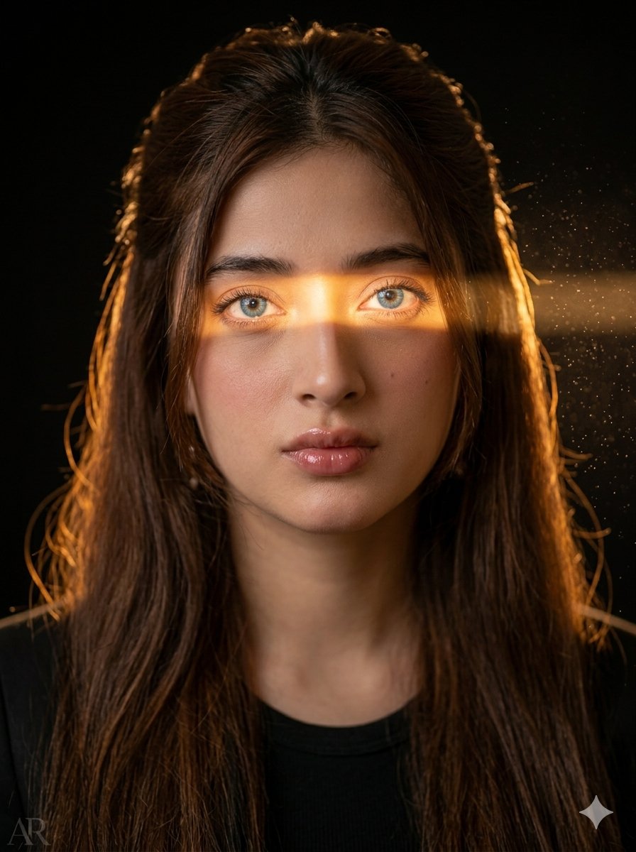 Sample output image for Golden Sunbeam Portrait
