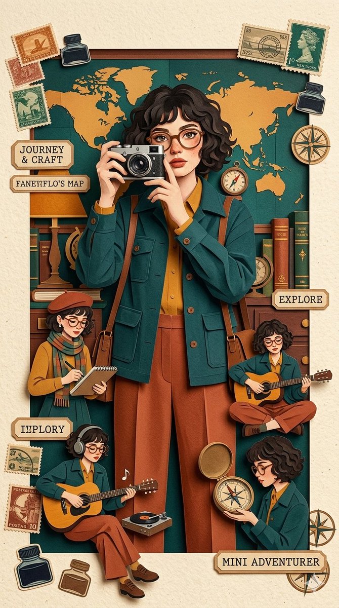 Sample output image for Travel Papercraft Illustration