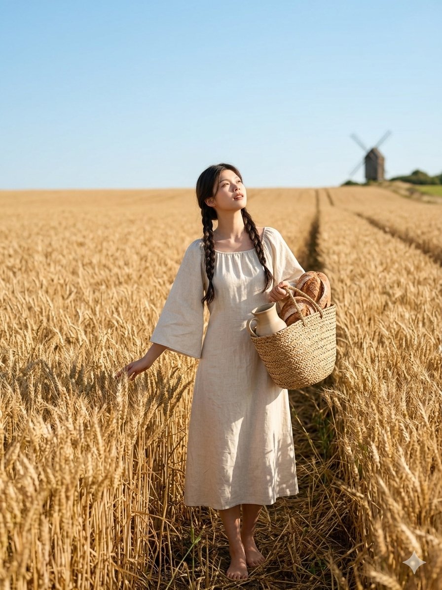 Sample output image for Cottagecore Wheat Field Serenity