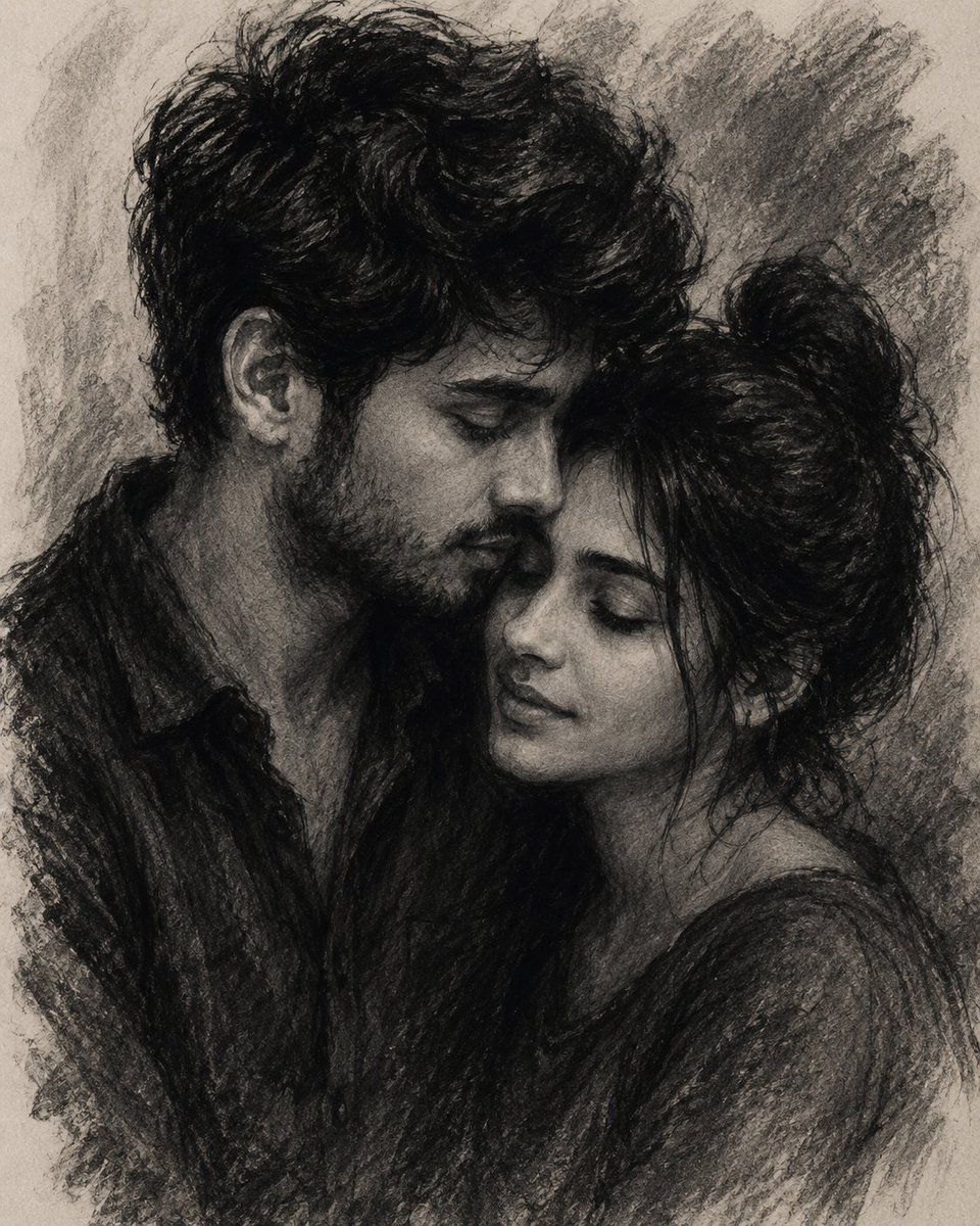Charcoal and Pencil Couple Drawings 3
