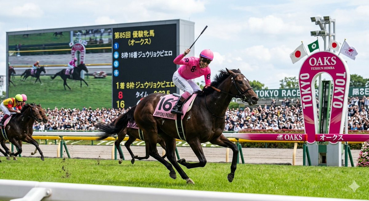 Sample output image for Horse Racing Winner Illustration
