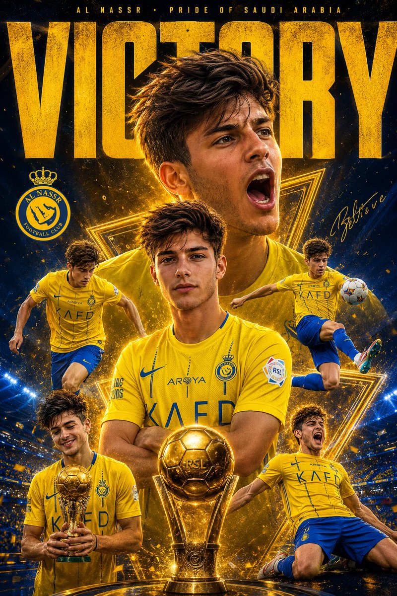 Dynamic Football Victory Poster
