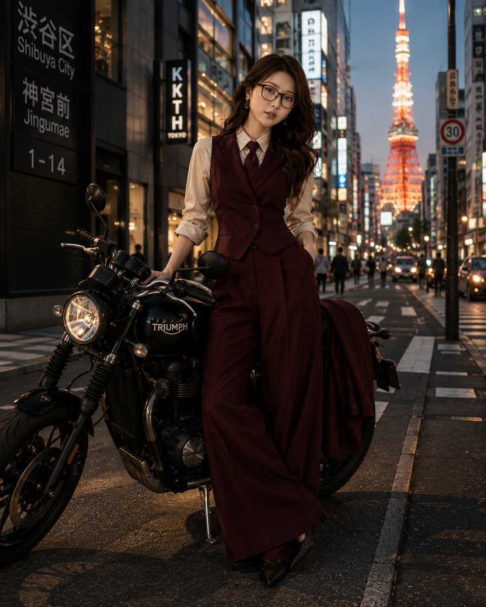 Tokyo Blue Hour Motorcycle Editorial