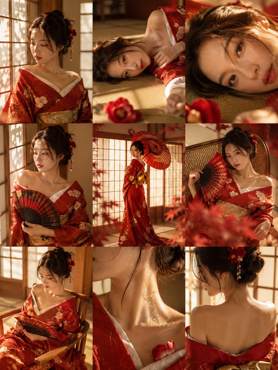 Professional Japanese Kimono Studio Shoot example 2