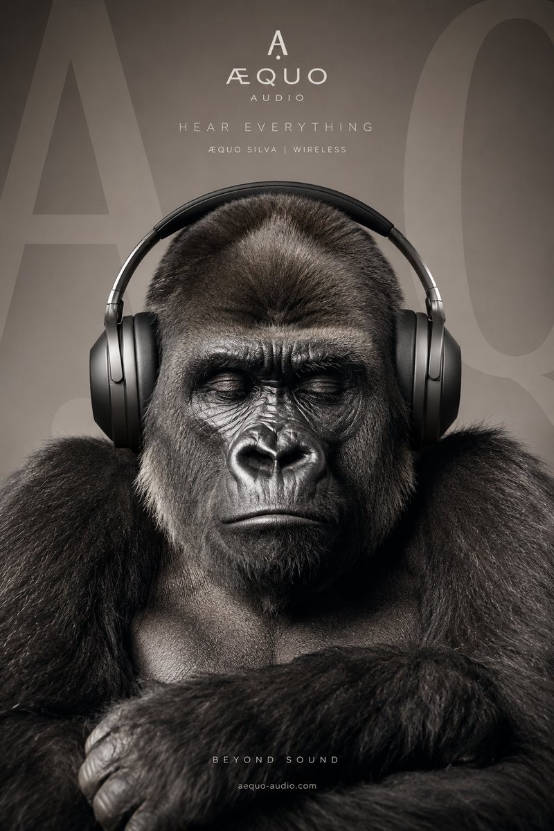 Ultra-realistic Gorilla Luxury Audio Poster example 2