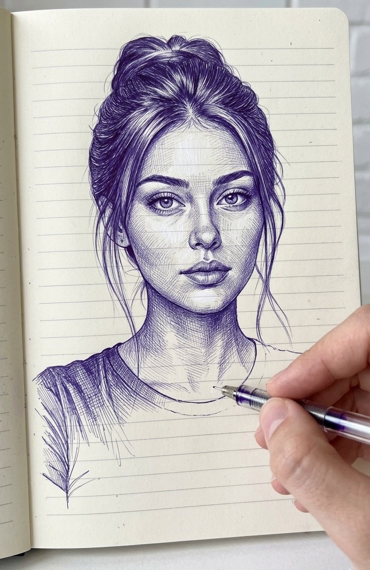 Notebook Ink Sketch Transformation