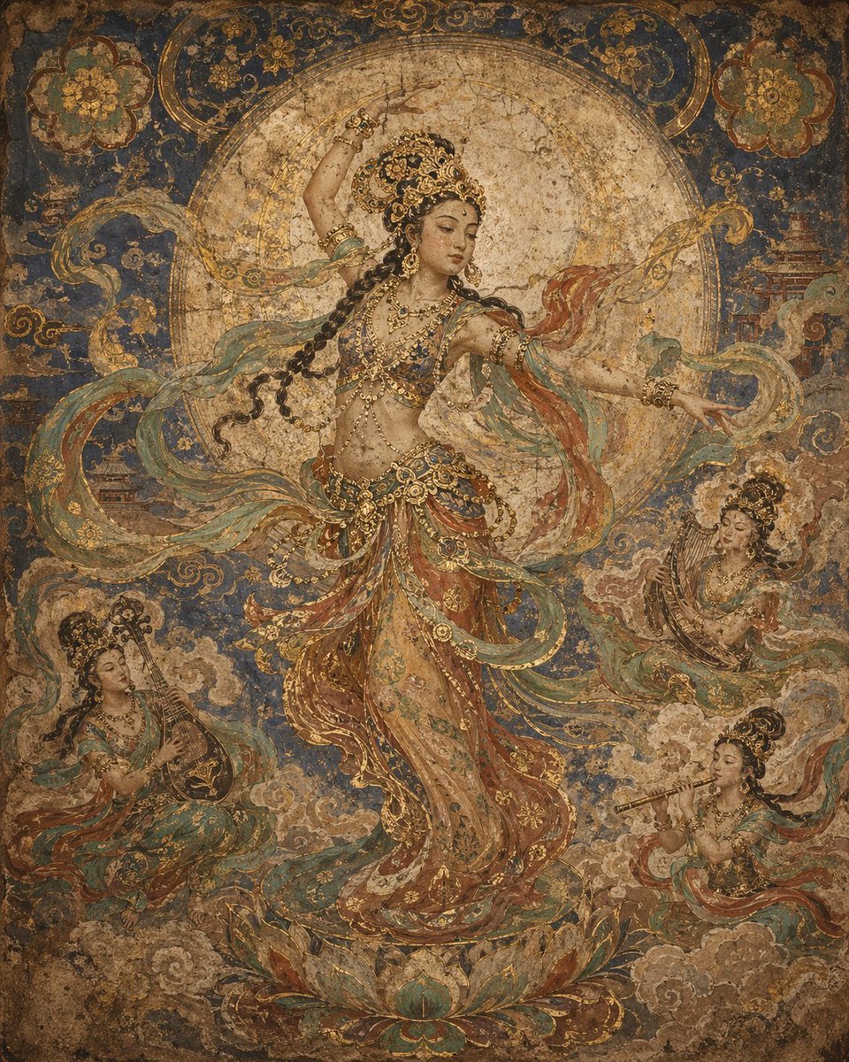 Dunhuang Mural Artistic Template example 3