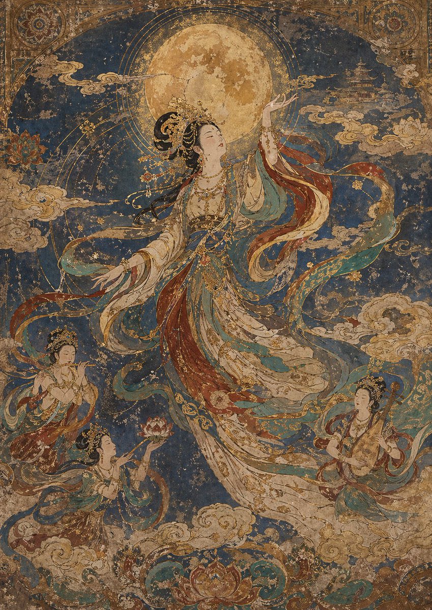 Dunhuang Mural Artistic Template example 4