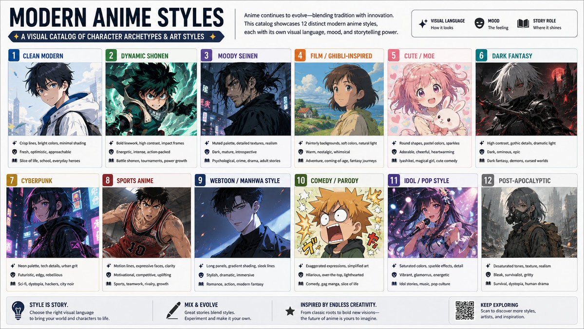 Anime Style Infographic Catalog example 3