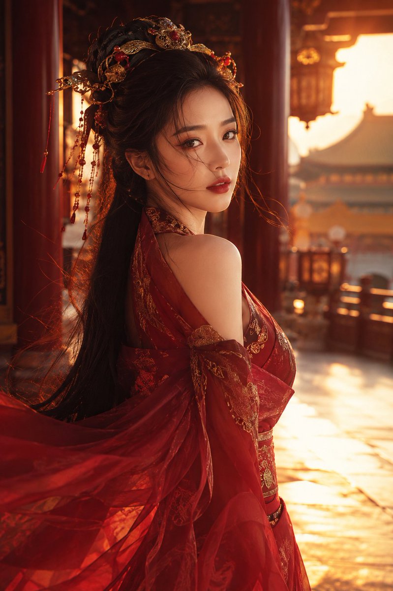 Cinematic Hanfu Fashion Editorial Portrait example 2