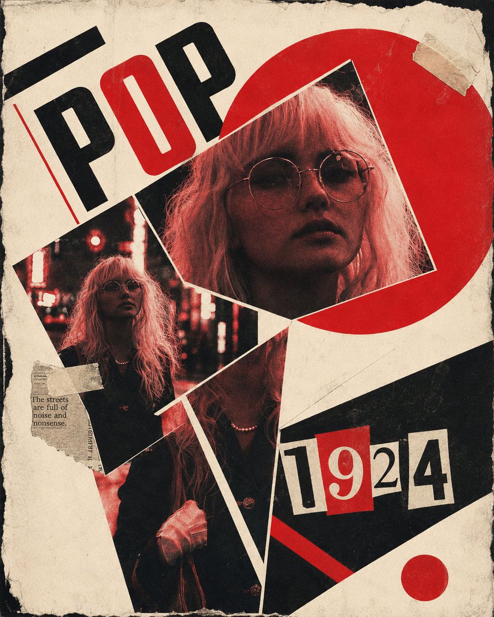 Constructivist Punk Collage Poster