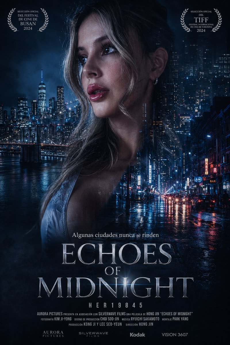 Neo-Noir Echoes of Midnight Poster