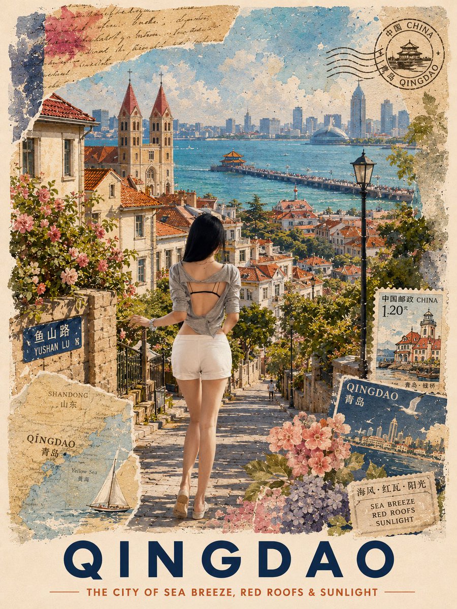 Vintage Hangzhou Travel Postcard example 3