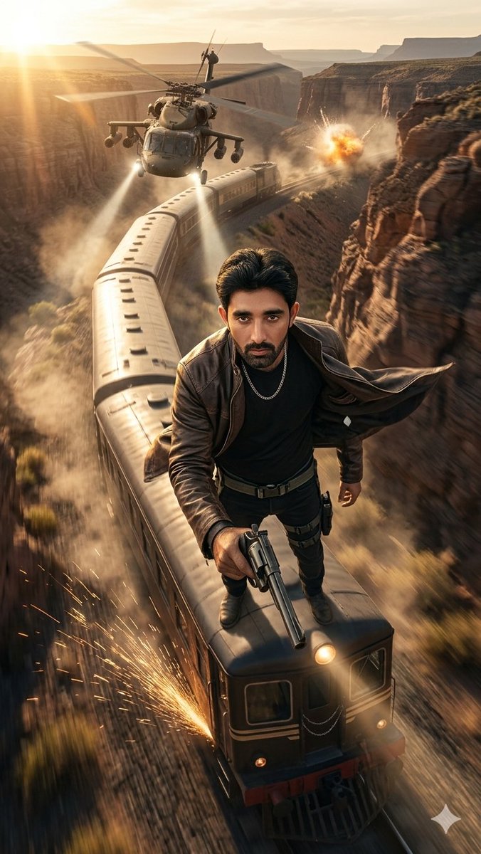 YouTube Thumbnail - Canyon Train Action Hero - Image 1