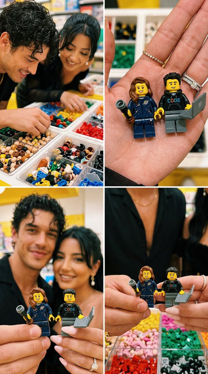 Sample output image for LEGO Minifigure Couple Selfie Collage