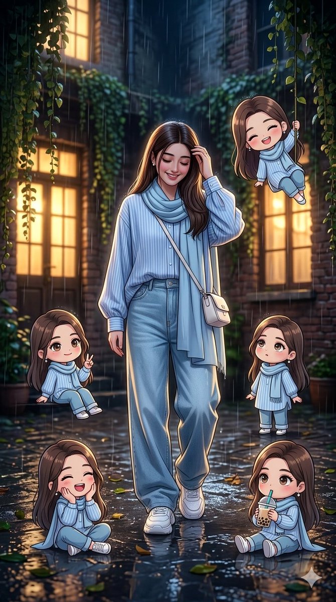 Sample output image for Anime Portrait with Chibi Characters