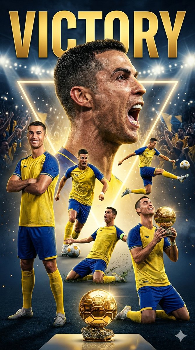 Sample output image for Cristiano Ronaldo Victory Poster
