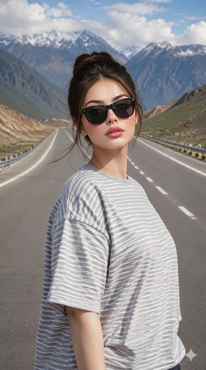 Sample output image for Stylish Highway Fashion Portrait