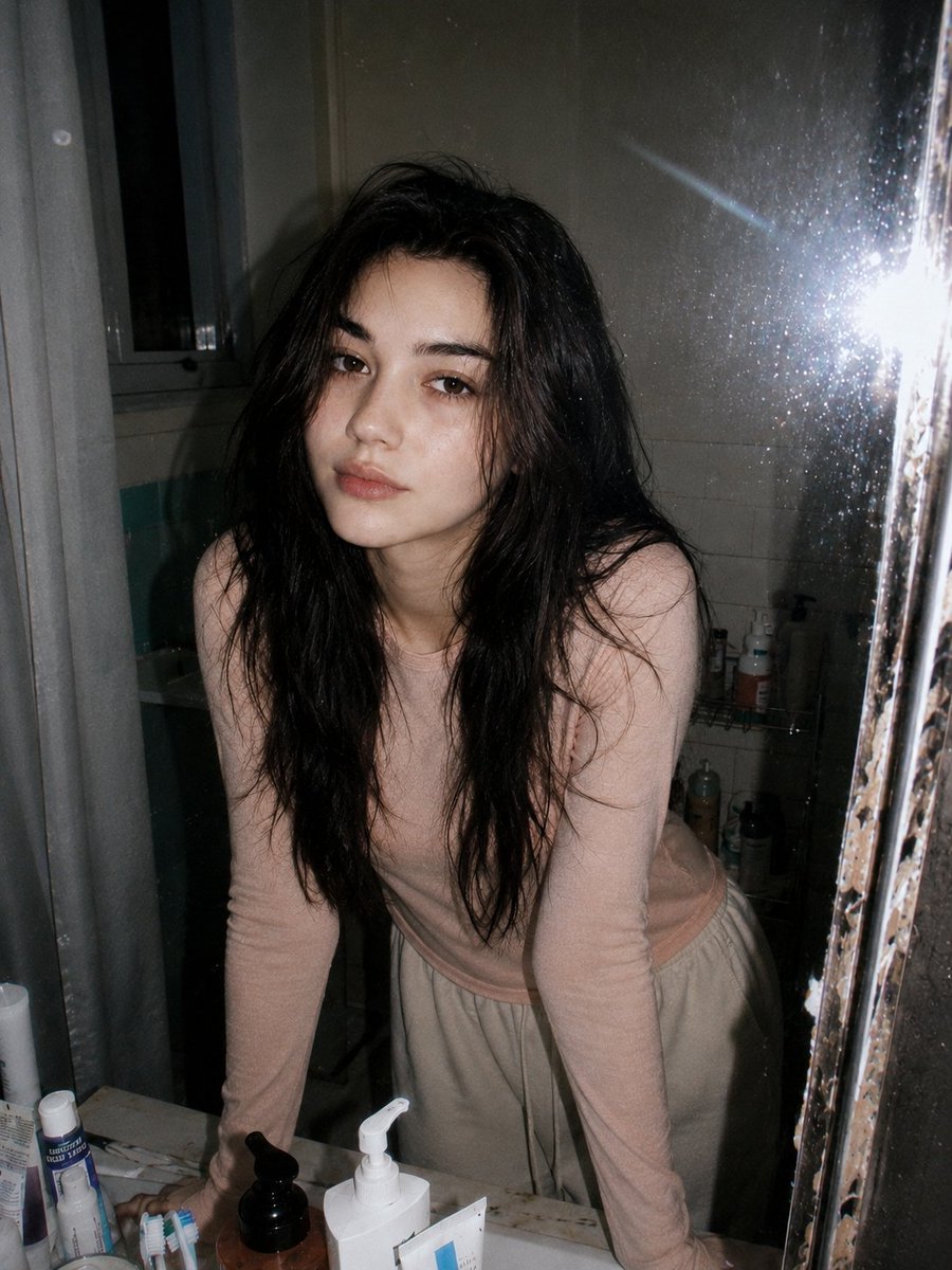 Retro 90s Disposable Camera Flash Portrait example 2