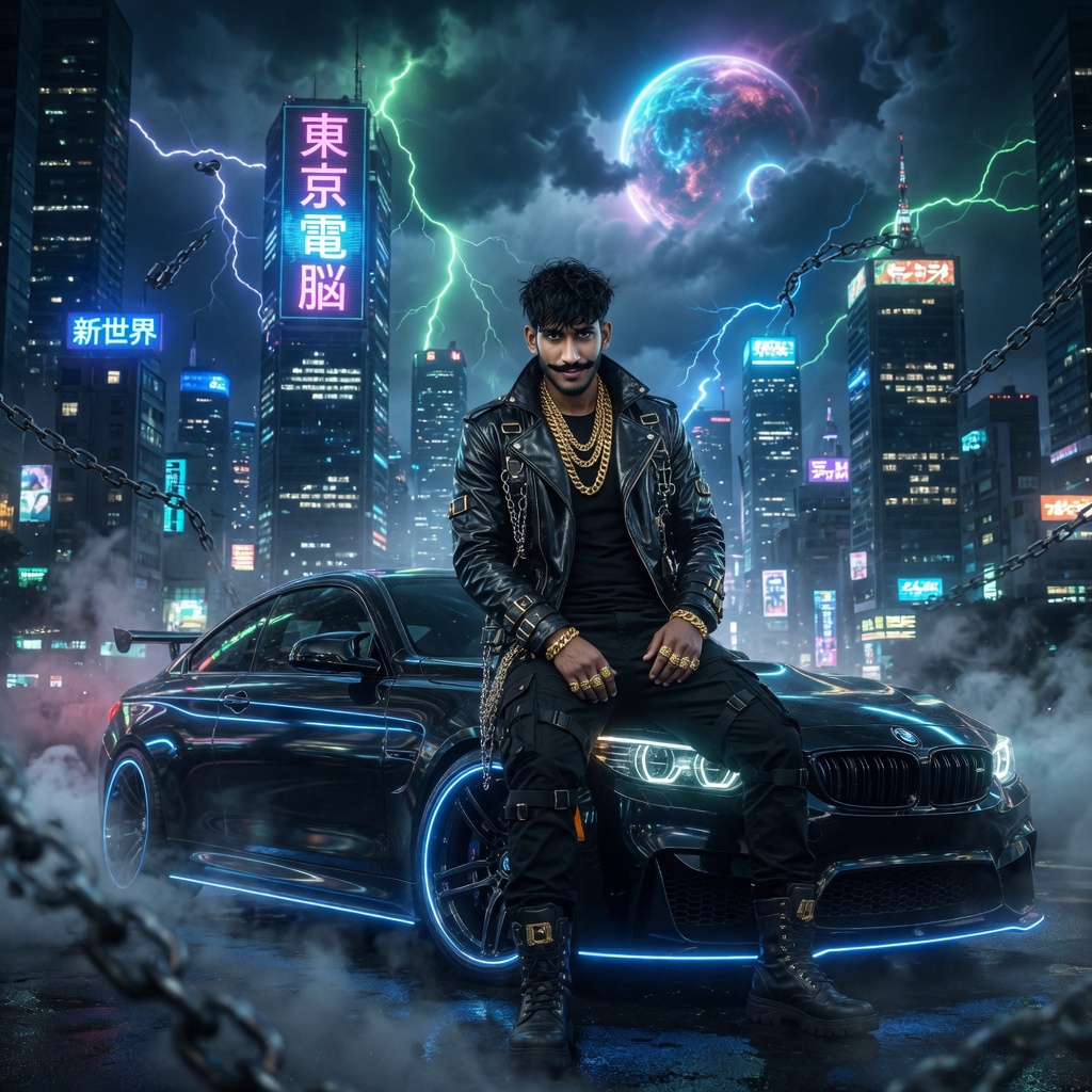 Cyberpunk Action Hero Transformation