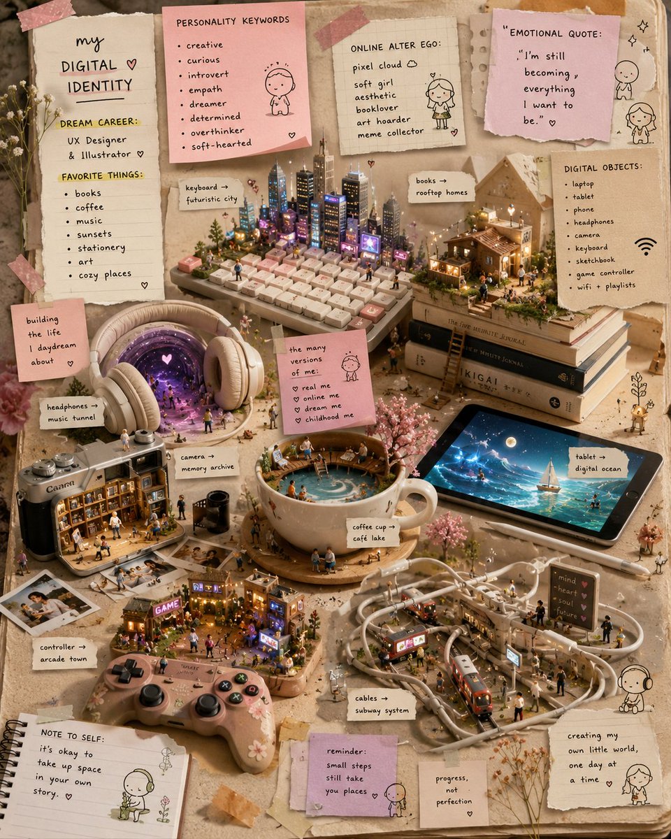 Gen Z Poetic Miniature Collage example 2