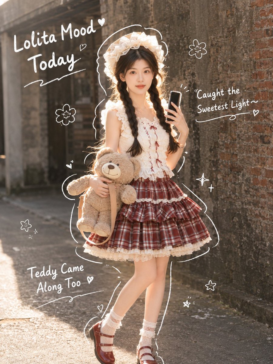 Japanese Lolita Street Style Selfie