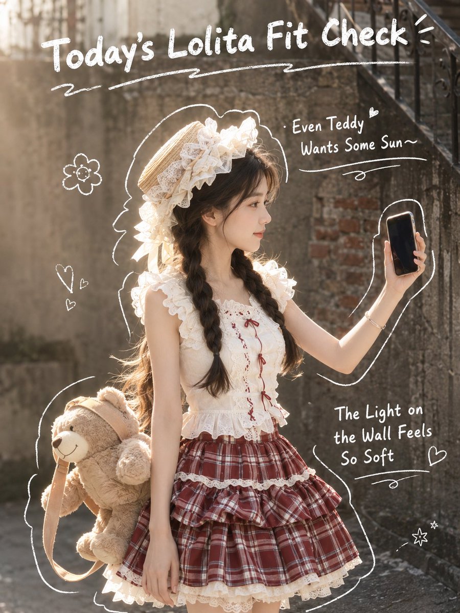 Japanese Lolita Street Style Selfie reference image 1
