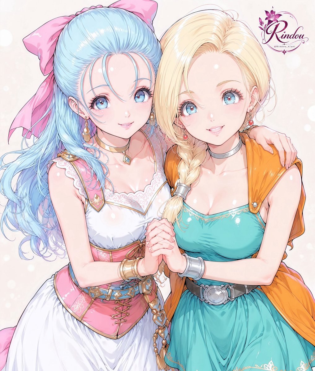 两位奇幻动漫女主角肖像