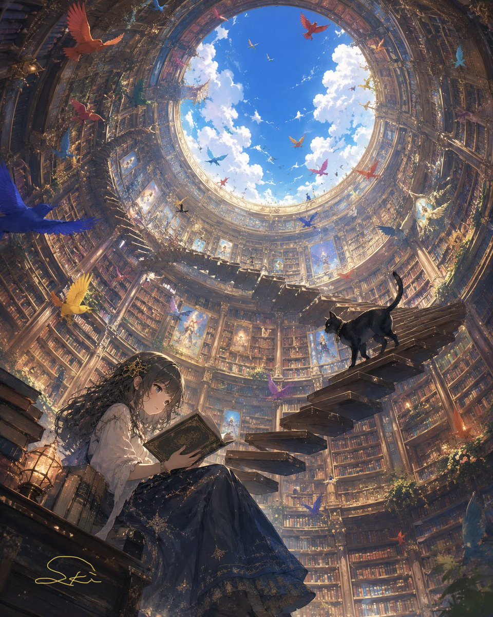 Cylindrical Fantasy Library