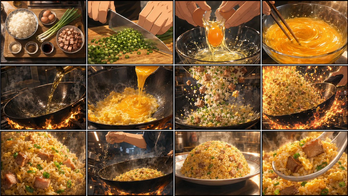 YouTube Thumbnail - Golden Fried Rice Storyboard Sheet - Image 1